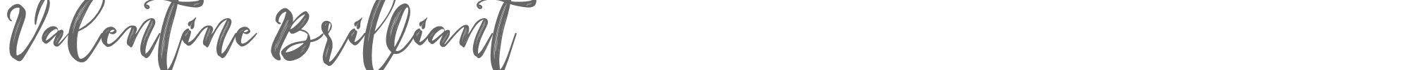 Sample characters Valentine Brilliant Font